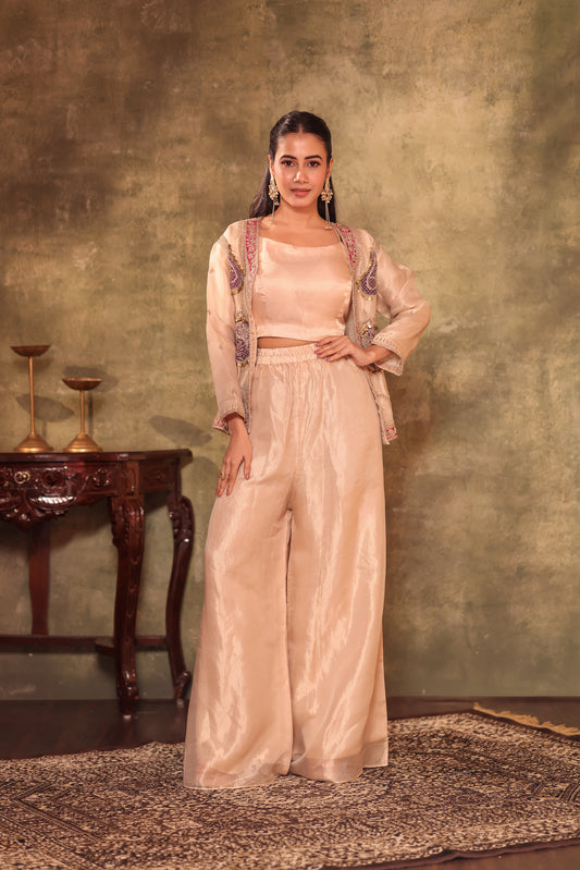 Golden Pink Tissue Three-Piece Set