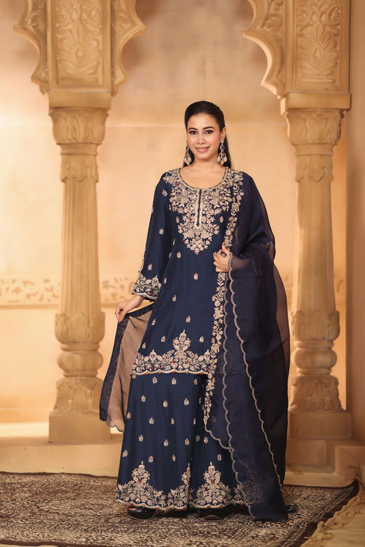 Navy Blue Three-Piece Set