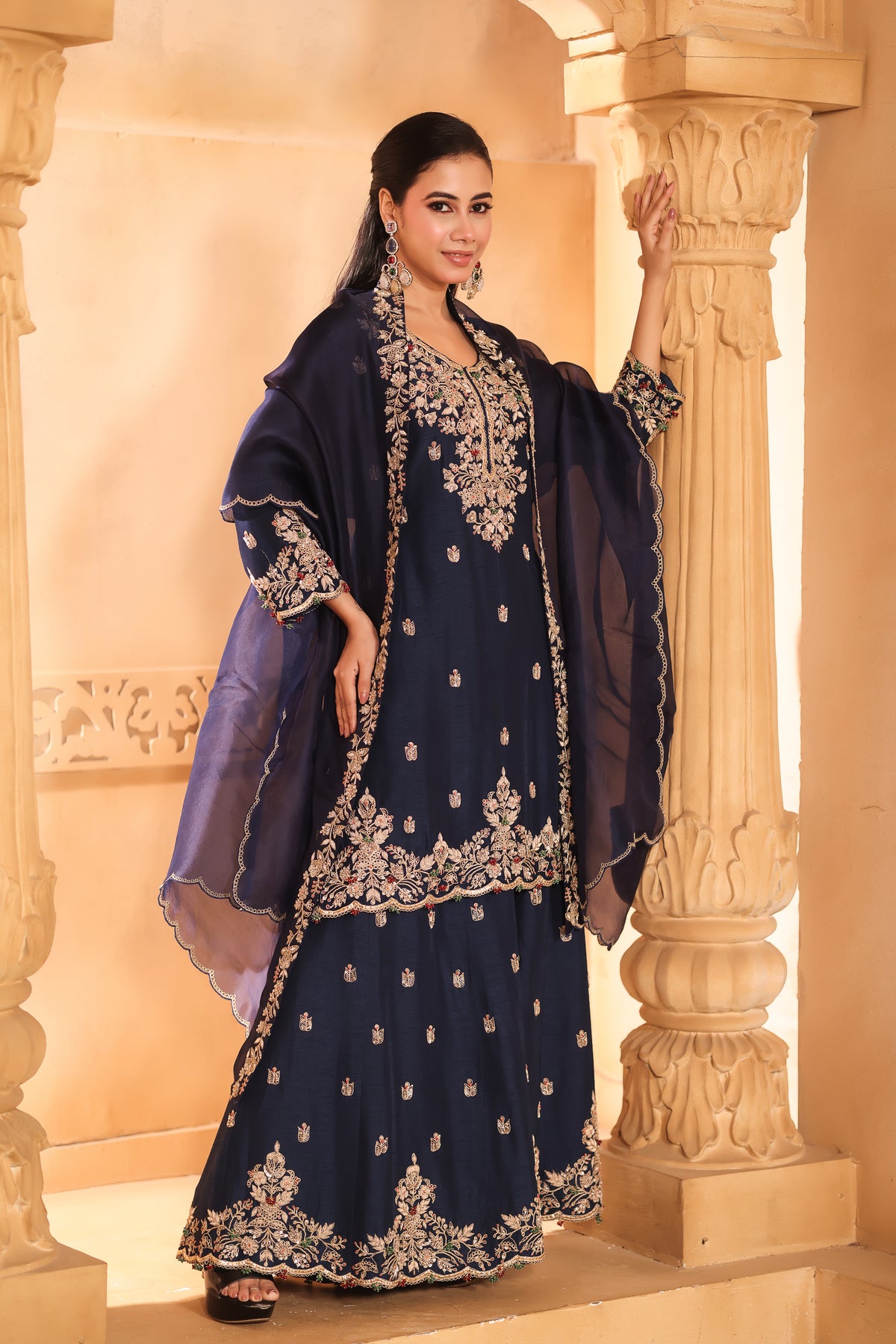 Navy Blue Three-Piece Set