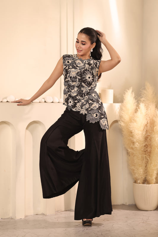 Black Indo-Western Two-Piece Set